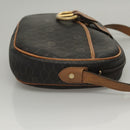 Christian Dior Honeycomb Canvas Shoulder Bag PVC Leather Black Auth mr1164-3