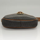 Christian Dior Honeycomb Canvas Shoulder Bag PVC Leather Black Auth mr1164-5