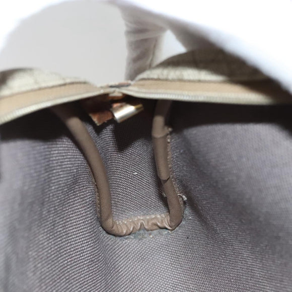 Christian Dior Honeycomb Canvas Shoulder Bag PVC Leather Beige Auth mr1166