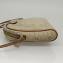 Christian Dior Honeycomb Canvas Shoulder Bag PVC Leather Beige Auth mr1166-5