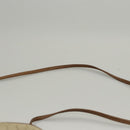 Christian Dior Honeycomb Canvas Shoulder Bag PVC Leather Beige Auth mr1166-8