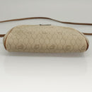 Christian Dior Honeycomb Canvas Shoulder Bag PVC Leather Beige Auth mr1166-9