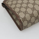 GUCCI GG Supreme Clutch Bag PVC Beige 97 01 037 Auth mr1199-16