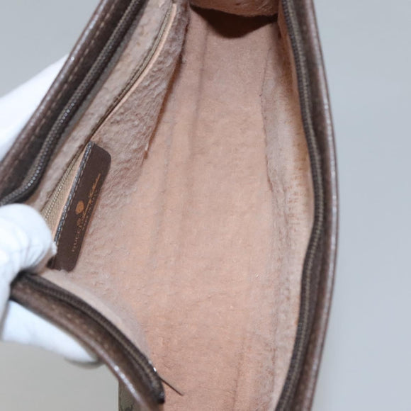 GUCCI GG Supreme Clutch Bag PVC Beige 97 01 037 Auth mr1199