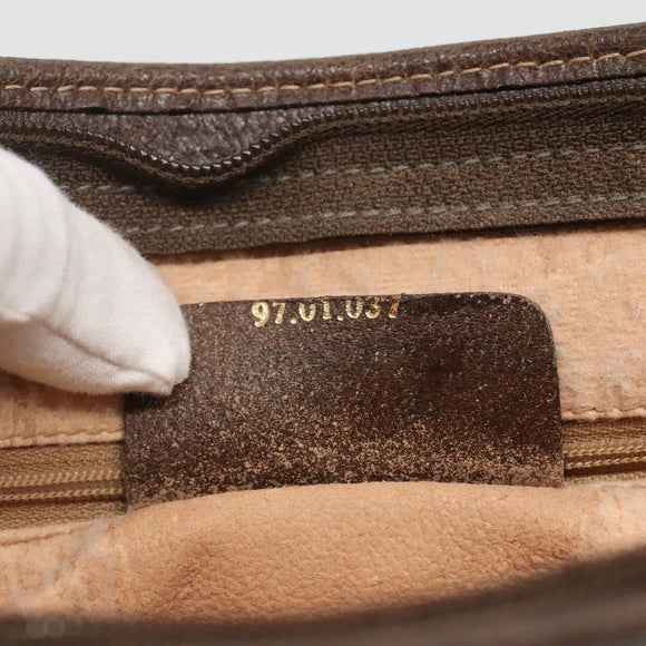 GUCCI GG Supreme Clutch Bag PVC Beige 97 01 037 Auth mr1199