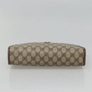 GUCCI GG Supreme Clutch Bag PVC Beige 97 01 037 Auth mr1199-6