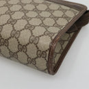 GUCCI GG Supreme Clutch Bag PVC Beige 97 01 037 Auth mr1199-7