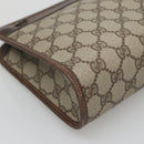 GUCCI GG Supreme Clutch Bag PVC Beige 97 01 037 Auth mr1199-14