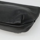 Christian Dior Clutch Bag Leather Black Gold Auth mr1204-15