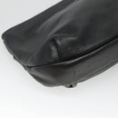 Christian Dior Clutch Bag Leather Black Gold Auth mr1204-16