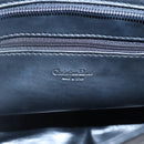 Christian Dior Clutch Bag Leather Black Gold Auth mr1204-10