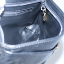 Christian Dior Clutch Bag Leather Black Gold Auth mr1204-17