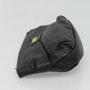 Christian Dior Clutch Bag Leather Black Gold Auth mr1204-4