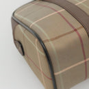 Burberrys Hand Bag Canvas Brown Gold Auth mr1221-16