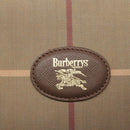 Burberrys Hand Bag Canvas Brown Gold Auth mr1221-19