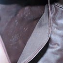 Burberrys Hand Bag Canvas Brown Gold Auth mr1221-11
