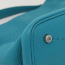 FENDI Anna Shoulder Bag Leather 2way Turquoise Blue Auth mr1226V-10