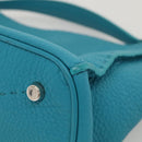 FENDI Anna Shoulder Bag Leather 2way Turquoise Blue Auth mr1226V-15