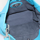 FENDI Anna Shoulder Bag Leather 2way Turquoise Blue Auth mr1226V-11