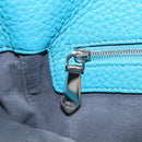 FENDI Anna Shoulder Bag Leather 2way Turquoise Blue Auth mr1226V-21