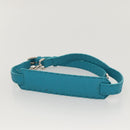 FENDI Anna Shoulder Bag Leather 2way Turquoise Blue Auth mr1226V-24