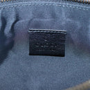 GUCCI Pouch Leather Black Gold 208570 Auth mr1227-16