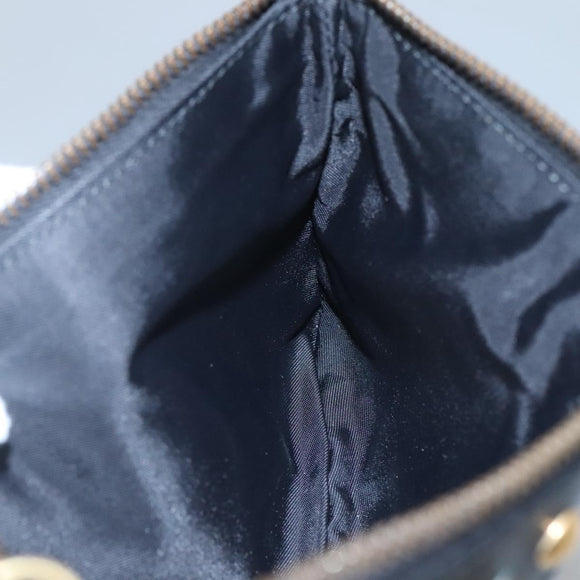 GUCCI Pouch Leather Black Gold 208570 Auth mr1227