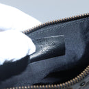 GUCCI Pouch Leather Black Gold 208570 Auth mr1227-20