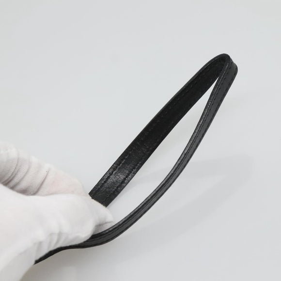 GUCCI Pouch Leather Black Gold 208570 Auth mr1227