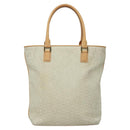 CELINE C Macadam Canvas Tote Bag Suede White Gold Auth mr1231-13