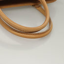 CELINE C Macadam Canvas Tote Bag Suede White Gold Auth mr1231-7
