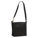 CHANEL Choco Bar line Shoulder Bag Lamb Skin Black CC Auth mr1233-1