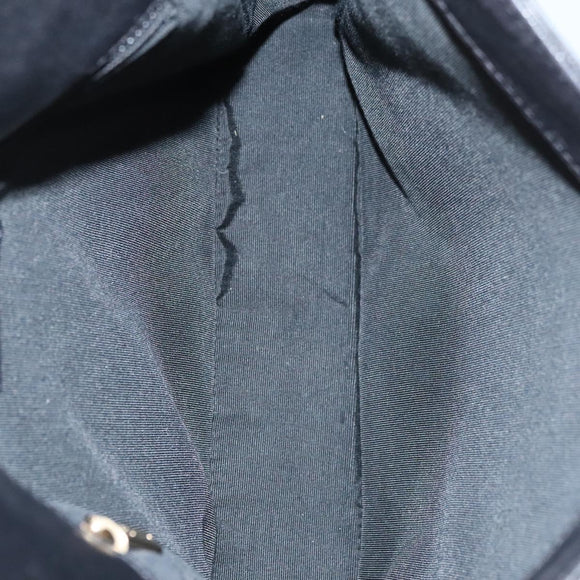 CHANEL Choco Bar line Shoulder Bag Lamb Skin Black CC Auth mr1233