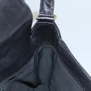 CHANEL Choco Bar line Shoulder Bag Lamb Skin Black CC Auth mr1233-18