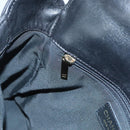 CHANEL Choco Bar line Shoulder Bag Lamb Skin Black CC Auth mr1233-20