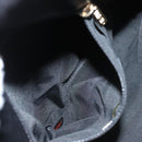 CHANEL Choco Bar line Shoulder Bag Lamb Skin Black CC Auth mr1233-20