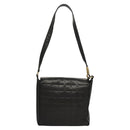 CHANEL Choco Bar line Shoulder Bag Lamb Skin Black CC Auth mr1233-2