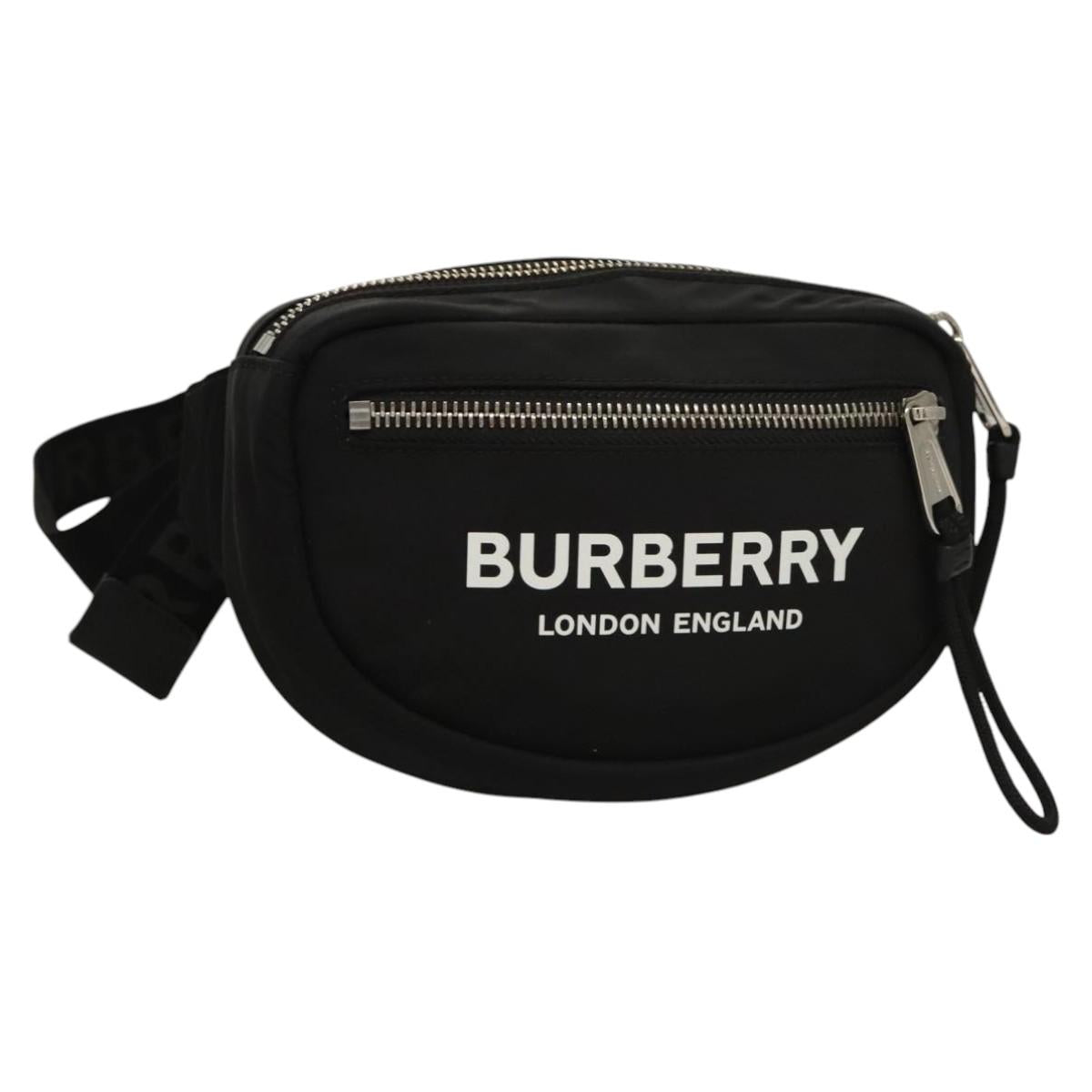 BURBERRY Waist bag Nylon Black Silver Auth mr1234 | Brand BURBERRY Waist bag Nylon Black Silver Auth mr1234 | Brand