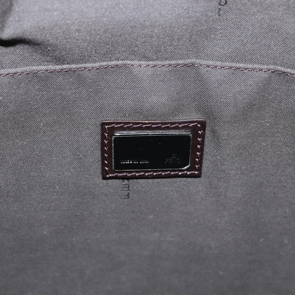 FENDI Zucchino Canvas Tote Bag Brown Silver Auth mr1240