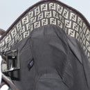 FENDI Zucchino Canvas Tote Bag Brown Silver Auth mr1240-19