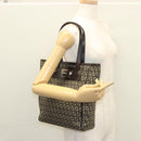 FENDI Zucchino Canvas Tote Bag Brown Silver Auth mr1240-22
