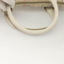 FENDI Zucca Canvas Boston Bag PVC White Gold Auth mr1249-8