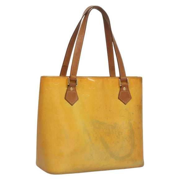 LOUIS VUITTON Monogram Vernis Houston Hand Bag Gris M91053 LV Auth mr1250