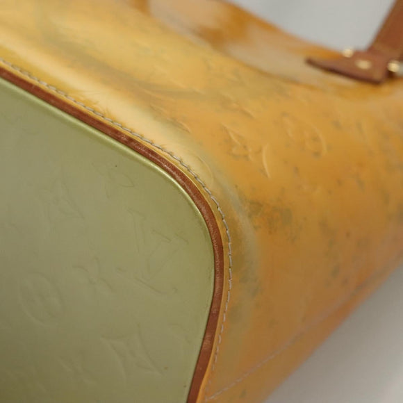 LOUIS VUITTON Monogram Vernis Houston Hand Bag Gris M91053 LV Auth mr1250