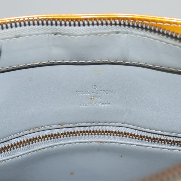 LOUIS VUITTON Monogram Vernis Houston Hand Bag Gris M91053 LV Auth mr1250