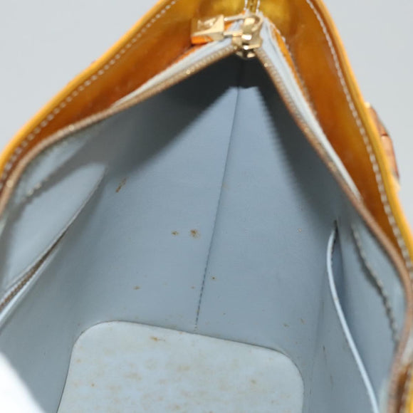 LOUIS VUITTON Monogram Vernis Houston Hand Bag Gris M91053 LV Auth mr1250