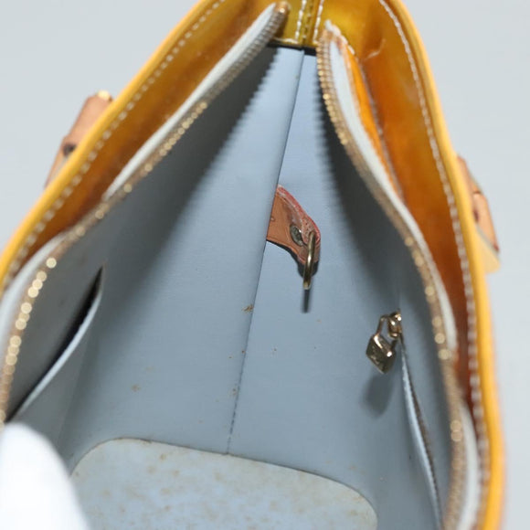 LOUIS VUITTON Monogram Vernis Houston Hand Bag Gris M91053 LV Auth mr1250