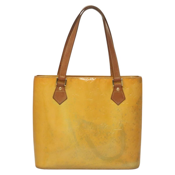 LOUIS VUITTON Monogram Vernis Houston Hand Bag Gris M91053 LV Auth mr1250