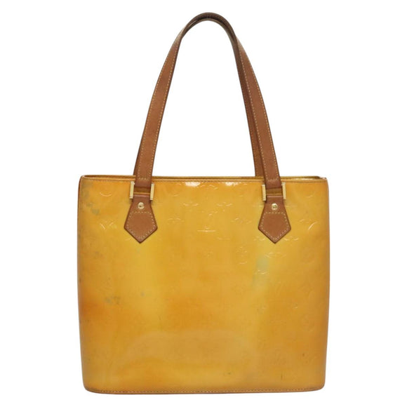 LOUIS VUITTON Monogram Vernis Houston Hand Bag Gris M91053 LV Auth mr1250