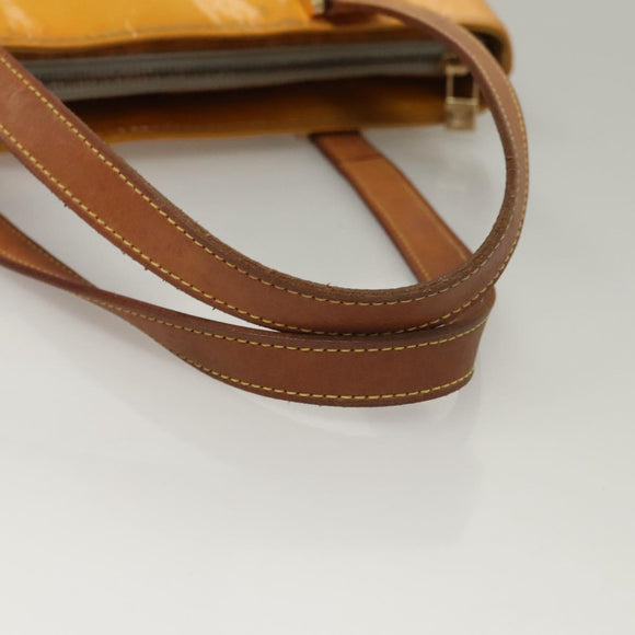 LOUIS VUITTON Monogram Vernis Houston Hand Bag Gris M91053 LV Auth mr1250